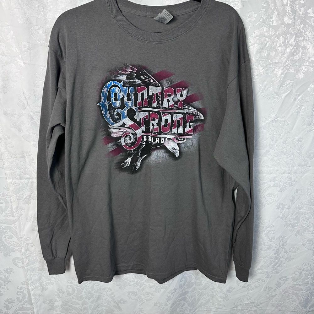 COUNTRY STRONG BAND Graphic Long‎ Sleeve Tee Shirt